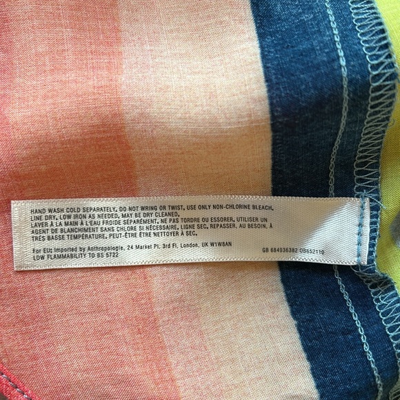 NWT Anthropologie Carla Weeks Watercolor Striped Tulip Pant XS - Picture 7 of 11